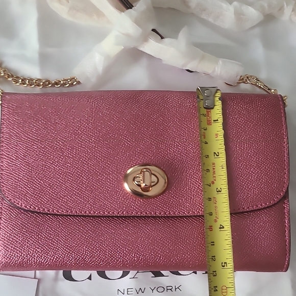 Coach Metallic Pink Wristlet Clutch - Picture 6 of 7